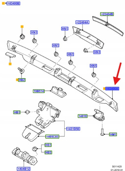 KLAMKA KLAPA TYLNA S-MAX GALAXY 2006-15 1591668 _ 6M21-R43400-AAXWAA