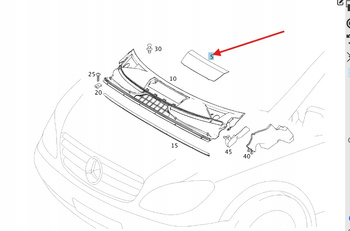 OSŁONA ZAŚLEPKA PODSZYBIA MERCEDES VITO W636 W639 OE A6398840022