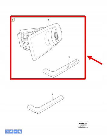 WKŁADKA ZAMKA DRZWI VOLVO XC90 2016- XC60 V90 S90 OEM/OE 31349904