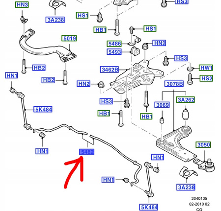 STABILIZATOR PRZEDNI FORD KA Mk1 2003-2008 _1217681_3S51-5494-AA