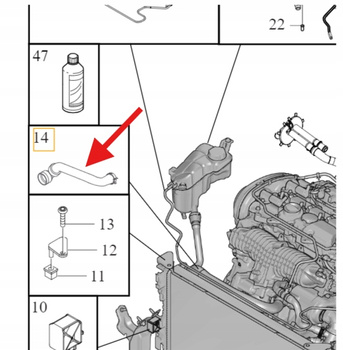 PRZEWÓD WĄŻ RURA CHŁODNICY 2.0B B4204T VOLVO XC60 2014- OE 31410403