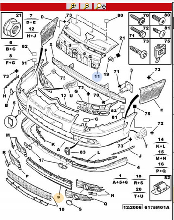 Kratka Wlotu Powietrza Citroen c5 II OE 7414JF