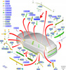 LISTWA PIONOWA DRZWI PRAWY TYŁ FORD KUGA 12- 2231356 _ CJ54-S254A43-DB59B8