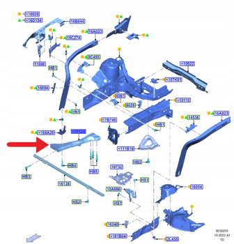 BELKA STREFA ZGNIOTU PRAWA FORD KUGA 2020- 2433724 _ LX6B-S101D48-DD