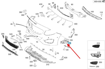 ŚLIZG UCHWYT ZDERZAKA PRAWY PRZÓD MERCEDES B klasa W246 OE A2468852021