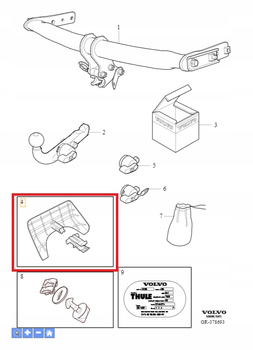 ZAŚLEPKA HAKA ZDERZAKA TYŁ VOLVO XC60 2009- OE 31359564