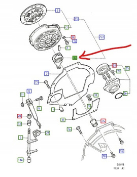 ŁOŻYSKO OPOROWE SPRZĘGŁA FORD ESCORT FIESTA MONDEO _ 7166796 _  91AB-7548-BB