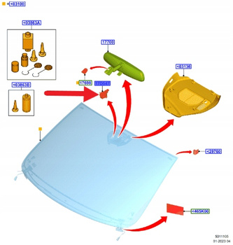 CZUJNIK DESZCZU FORD KUGA EDGE S-MAX MONDEO 2020- 2500056 _ LU5T-17D547-AA