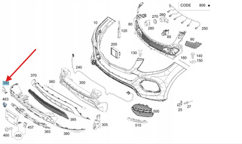 ZAŚLEPKA HAKA HOLOWNICZEGO PRZÓD MERCEDES ML W166 OE A16688572229999