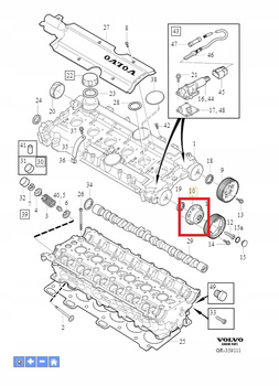 Koło zmiennych faz rozrządu Volvo OE 1275362