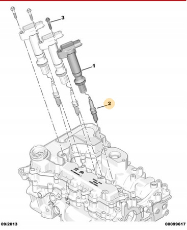 Świeca zapłonowa Citroen C3 C4 DS3 DS4 DS5 OE 9677446980