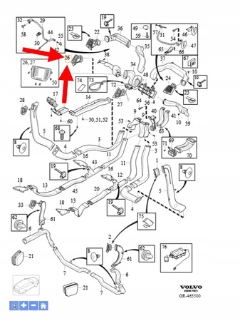 LEWA ŚRODKOWA KRATKA NAWIEWU DESKI PRZÓD VOLVO XC90 2016 OEM/OE 31363714