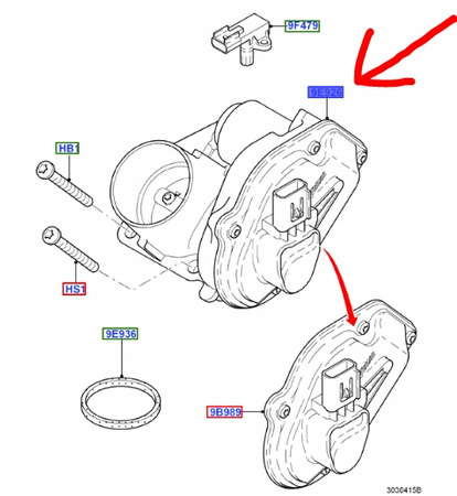 PRZEPUSTNICA FORD FOCUS Mk2 CMAX 1.4 1.6 TI-VCT_1358593_2S6U-9F991-EB