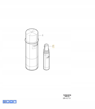 Lakier zaprawkowy Volvo OE 31266510 Kod koloru 446, Ashgold metallic