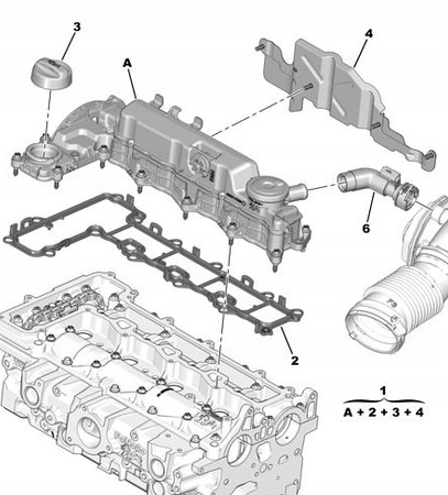 KOREK WLEWU OLEJU CITROEN C1 C3 C4 C5 DS3 DS4 DS5 108 208 308 OE 9675477380