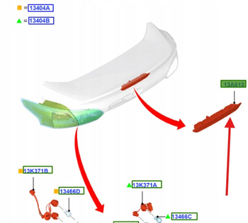 TRZECIE ŚWIATŁO STOPU TYŁ FORD FOCUS Mk3 2011- 2239796 _ BM51-13A601-AE