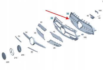 ATRAPA GRILL ZDERZAKA PRZÓD MERCEDES A klasa W177 OE A1778888300