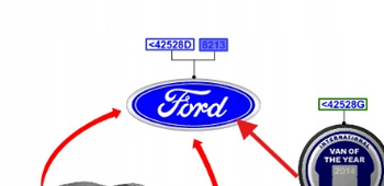 EMBLEMAT LOGO FORD TYLNY CONNCECT 2013- 2050357 GT11-402A16-AA