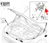 LEWY ZAWIAS MASKI VOLVO S90 V90 2017- OE 32219799