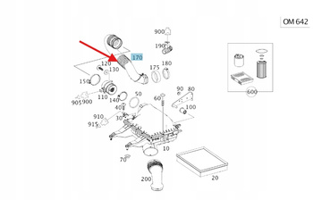 RURA PRZEWÓD POWIETRZA MERCEDES SPRINTER W906 OE A9065280224