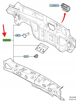 PŁYTA OPARCIE DOLNA FORD FIESTA MK6 MK7 2001- 1143940 _ P2S61-A40320-AA