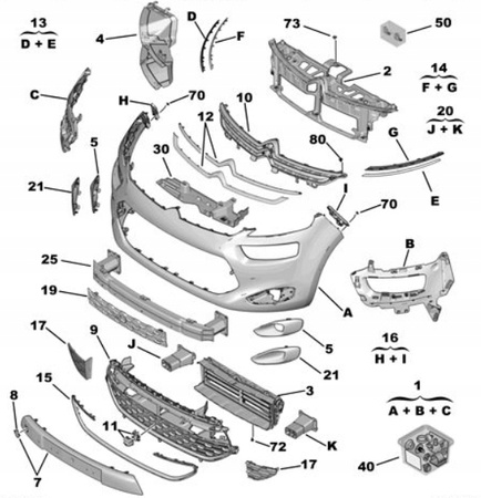 ŚLIZG MOCOWANIE CITROEN C4 PICASSO B78 PRZÓD OE 1610194780