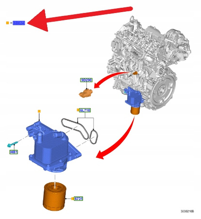CHŁODNICA OLEJU 2.0 ECOBLUE EDGE SMAX GALAXY 2018- 2375502 _ HG9Q-6B624-BA