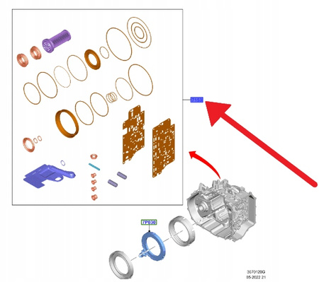 ZESTAW USZCZELEK SKRZYNI AUTOMAT FORD FOCUS 2021- 2522135 _ KTJ1KP-7153-BF