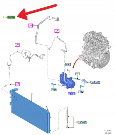 CHŁODNICA KLIMATYZACJI 2.0 2.5 FORD KUGA ESCAPE 20- 2434682 _ LX61-19710-AA