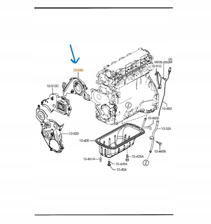 Pokrywa górna paska rozrządu - Mazda 3 BL BK_Y60110540A