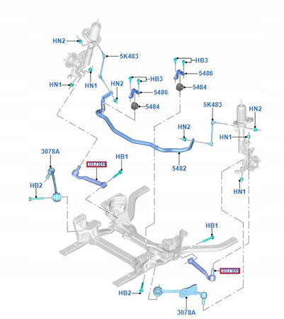 WAHACZ PRZEDNI DOLNY LEWY FORD MUSTANG Mk6 2015-_5282024_FR3C-3A424-AA