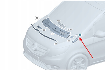 ZAŚLEPKA PODSZYBIA LEWA MERCEDES VITO W447 OE A4478842574