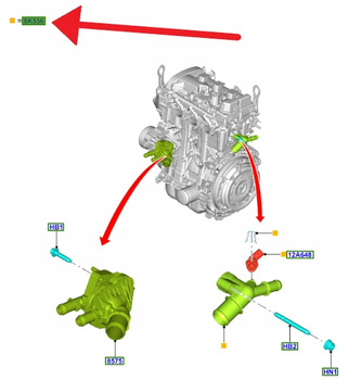 KRÓCIEC WODY 1.5 EB FORD KUGA PUMA FOCUS 2018- 2271499 _ GN1G-8K556-BB