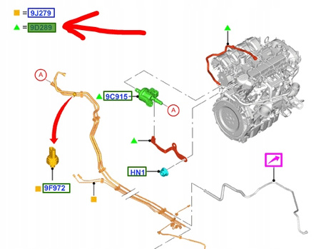 PRZEWÓD PODCIŚNIENIA MONDEO 14- SMAX GALAXY 2.0 EB _ 2595570 _ DG93-9D289-JG