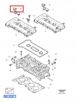 KOREK WLEWU OLEJU 1.8 2.0 B4 VOLVO V40 XC60 S80 S60 V60 2011- OE 31330427