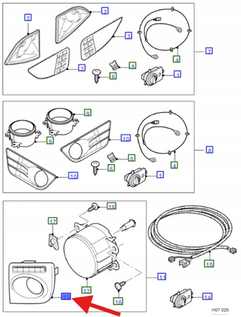 RAMKA HALOGENU LEWA FORD FUSION 2005- 2012 OE 1369325 _ 6N11-15A246-ABYYIF
