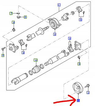 AMORTYZATOR TŁUMIK WAŁU FORD RANGER Mk4 3.0 D_1454916_6M34-4K203-AA
