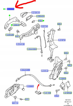 KLAMKA ZEWNĘTRZNA DRZWI PRZÓD MONDEO SMAX GALAXY _ 1776947 _ 7S71-A22404-BA56DY