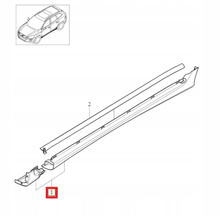 LISTWA PROGOWA VOLVO XC60 I 2009-2013r