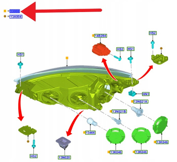 LAMPA LEWY PRZÓD FORD FOCUS Mk4 2018- OE 2278782 _ JX7B-13W030-AE