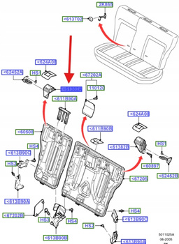 ZACZEP FOTELA PRAWY FIESTA FUSION 2002- 1416458 _ 2S61-A61382-AEZHL9