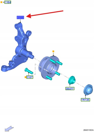 ZWROTNICA PRAWY PRZÓD FORD MUSTANG 2015- OE 5289466 _ FR3C-3107-AE
