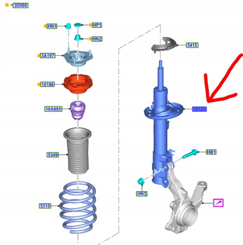 AMORTYZATOR PRZEDNI LEWY FORD ECOSPORT Mk2 2017-_2567190_GN15-18K001-M3C