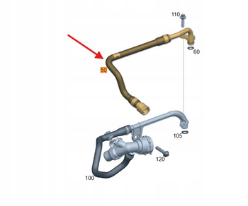 PRZEWÓD CHŁODZENIA POWRÓT BENZYNA M256 MERCEDES OE A2562031502