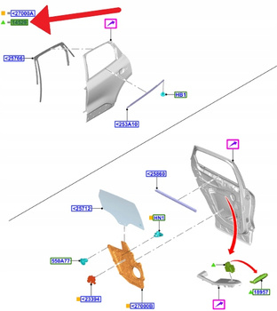 PRZYCISKI SZYB DRZWI TYŁ L P FORD KUGA 2020- 2413177 _ LB5T-14529-AA3JA6