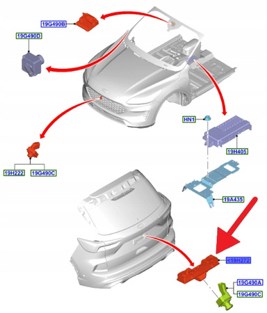 UCHWYT KAMERY TYŁ FORD KUGA MK3 2020- OE 2608526 _ LV4B-404D97-BH5JA6