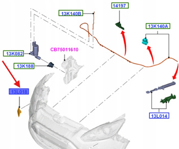 ZAŚLEPKA SPRYSKIWACZA PRAWA FORD C-MAX 2010- 1740589 _ AM51-13L018-BDXWAA
