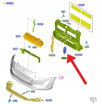 SILNICZEK ŻALUZJI FORD FOCUS Mk4 2018- OE 2711756 _ JX6B-8476-AC