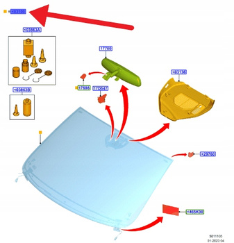 SZYBA PRZEDNIA CZOŁOWA GRZANA FORD KUGA 2024- 2800020 _ SV4B-S03100-CE