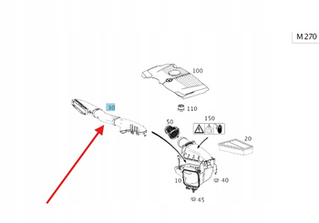 RURA DOLOT FILTRA POWIETRZA BENZYNA M270 MERCEDES CLA GLA A B A2700900382